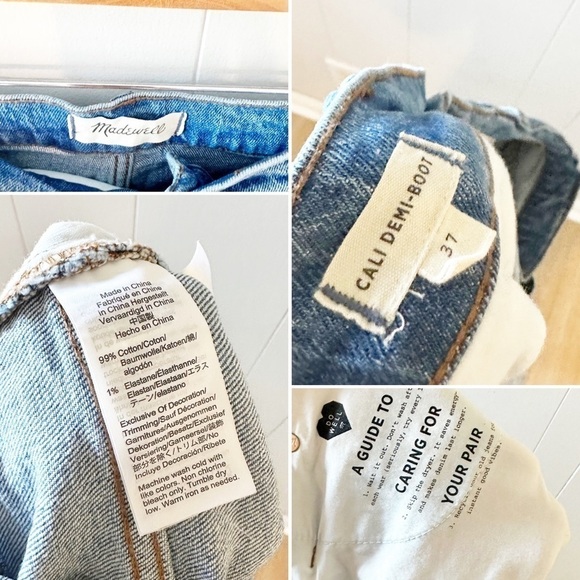 Madewell Cali Demi-Boot Jeans in Dory Wash: Comfort Stretch Edition Plus 37 - Picture 4 of 12